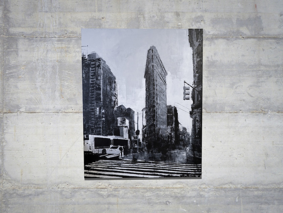 New York city scape composition contemporary painting