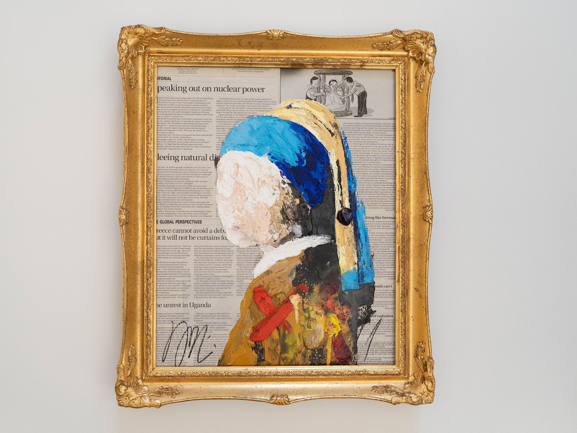 UNTITLED Portrait work (Girl with a Pearl Earring) contemporary painting / Artist TOMOYA NAKANO