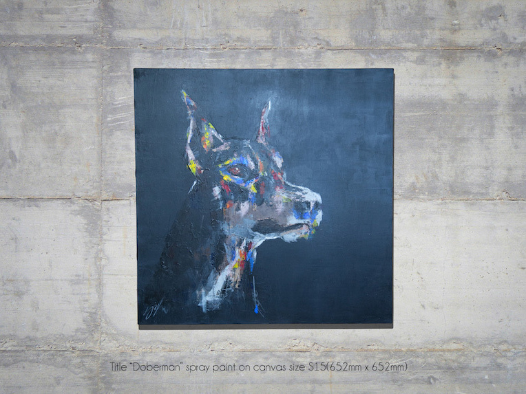 Dobermann_contemporary painting art