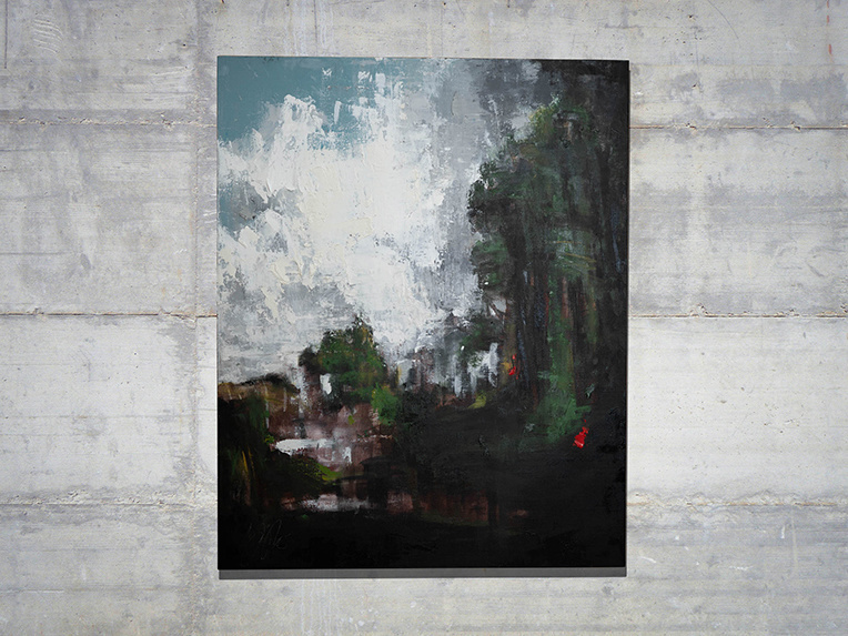 abstract land scape contemporary painting