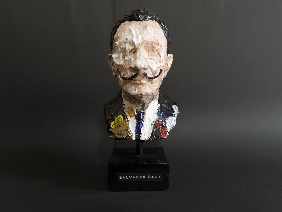 BLUE abstract sclpture contemporary portrait 